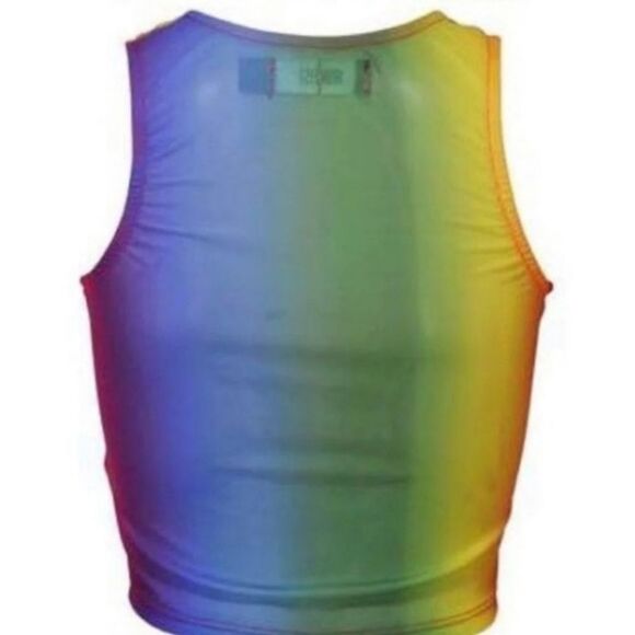 Iron Fist Heart Somewhere Mesh Crop Multicolor Tank Top Size S - Picture 4 of 13